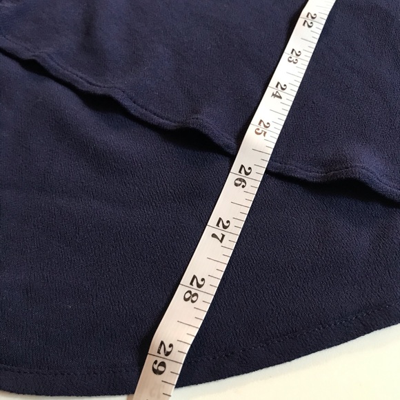 NWT Simply Vera Vera Wang Navy Long Sleeve Blouse - Picture 13 of 14